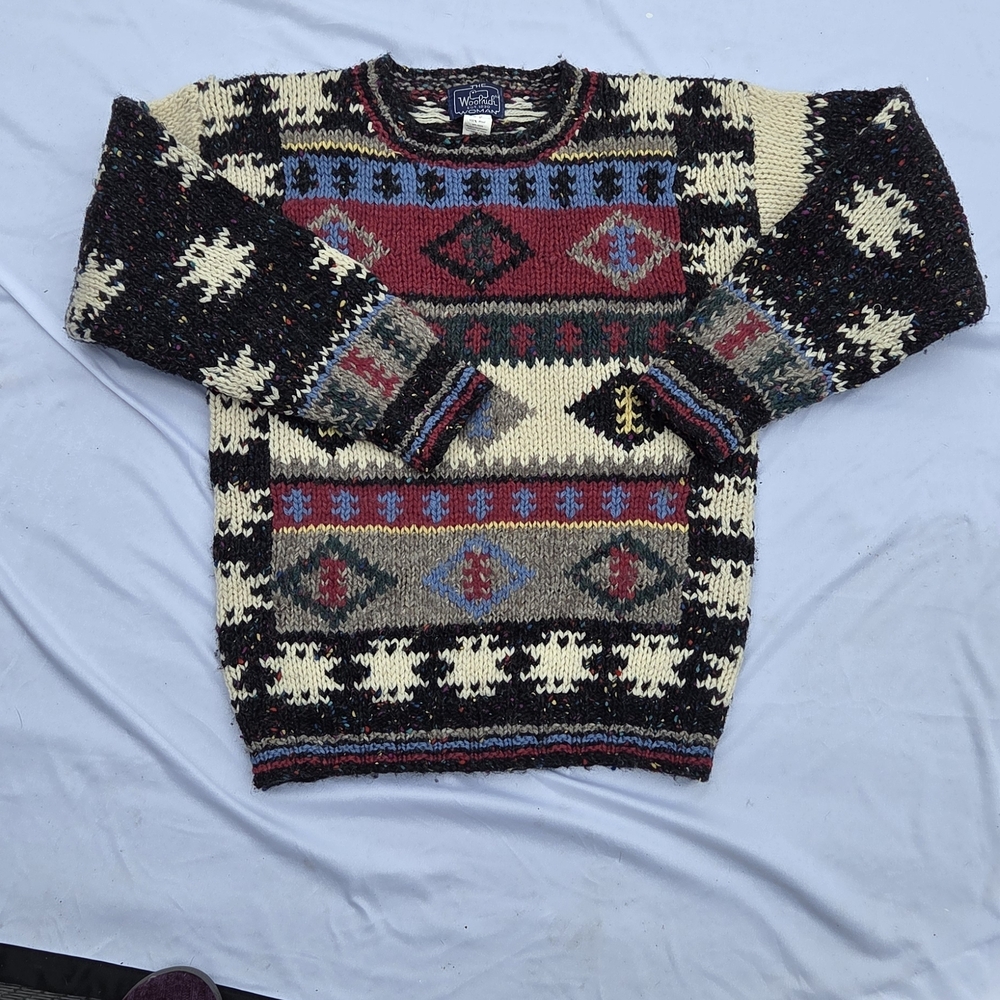 Woolrich Colorful Patterned Crewneck Sweater Nordic